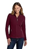 Port Authority Ladies Fleece Jacket, M, Maroon