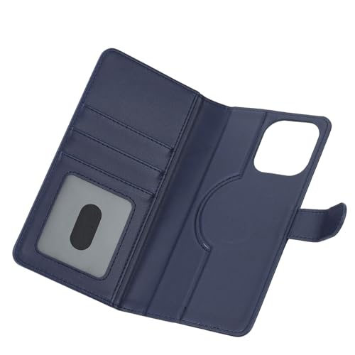 Zouzt for iPhone 14 Pro Max 6.7 Inch Detachable Wallet Case with Card Holder for MagSafe, Premium PU Leather 2 in 1 Flip Folio Book Magnetic Stand Protective Phone Cover - Blue - Image 6
