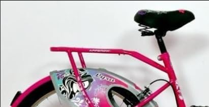 Image of App-Grow Lyra 26-inch Girls Bicycle, Pink Cruiser with Front Basket, Floral Design Pattern, Single Speed
