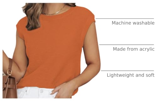 Image of CiCiBird Women Summer Cap Sleeve Sweaters Knit Crew Neck Pullover Tank Tops 2025 Casual Trendy Shirt