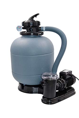 SPIRATO Filtro de arena 400 con bomba de 6 m³ para piscinas con conexión de manguera de 32 mm.