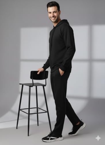 Image of Mack Jonney Solid Track Suit for men | Co-ord Set | Warm Fleece Tracksuit Set | Full Sleeve Hoodie