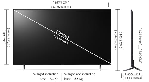 Image of LG 189 cm (75 inches) 4K Ultra HD Smart QNED TV 75QNED80SRA (Ashed Blue)