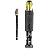 Klein Tools 32304 Screwdriver, 14-in-1 Adjustable Screwdriver with Flip Socket, HVAC Nut Drivers and...