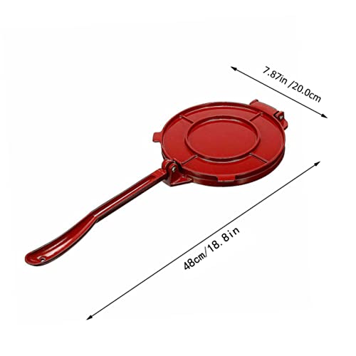 STOBAZA Dough Presser Tortilla Maker Machine Aluminum Press Flour Foldable Homemade Taco Press Flat Pie Press Pressing Burrito Tortilla Press Stainless Smasher Kitchen Red Aluminum Alloy