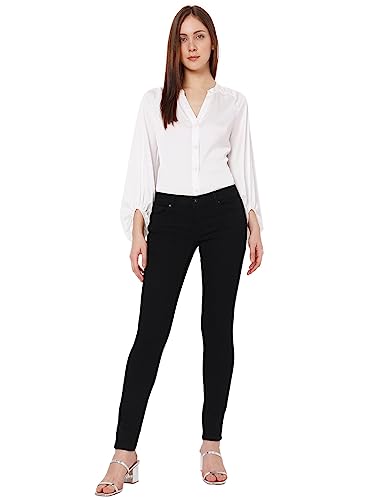 Image of Vero Moda Women Black Low-Rise Stretchable Jeans