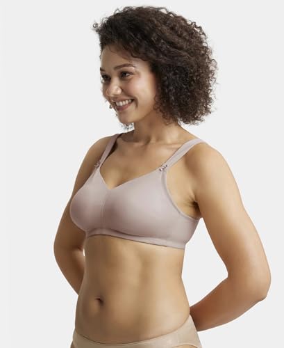 Image of Jockey 1841 Minimizer Bra | Wirefree | Non Padded | Full Coverage with Broad Fabric Straps | Microfiber Nylon Elastane Fabric
