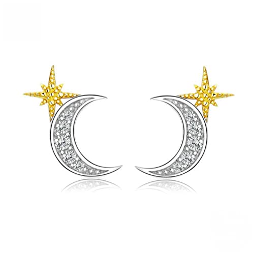 Boucles d'oreilles 925 en forme de lune pour sublimer votre tenue de bureau quotidienne