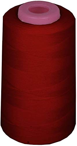 1 Pack de 6000 yardas de hilo para coser todo propósito 100% poliéster hilado cono para overlock (Burgandy) miniatura 1