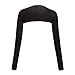 Women Cooling Shawl Arm Sleeve with Finger Hole, Comfortable & Breathable, Anti-UV, Ladies Sun Protection Cooler Shrug (Black)