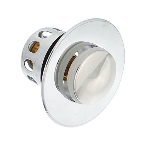 Tapón y colador de desagüe de cobre con pulsador para baño y cocina