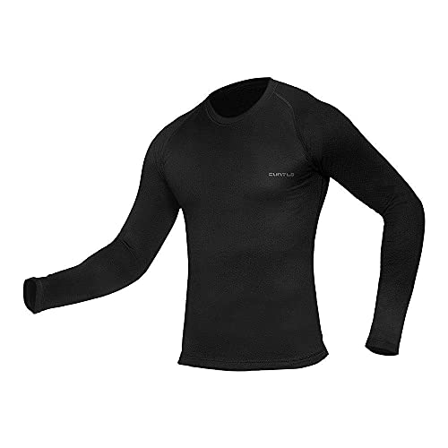 Curtlo Thermoskin ML Camiseta de Manga Longa Segunda Pele, Masculino, Preto, GG