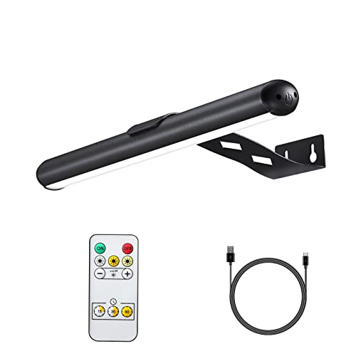 Rosteo Rechargeable Picture Lights with Remote, Battery Operated LED Painting Light, Dimmable/Timer Off Dartboard Light, 13 Inch Full Metal Art Display Light for Picture Artwork Gallery