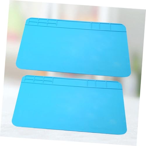 Generisch 2 Stück Hitzebeständige Silikon Arbeitsmatte 30X20cm Antistatische Elektronik Reparaturmatte Wasserfest Magnetisch für Smartphone und Laptop Reparaturen