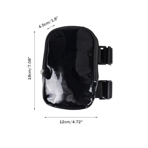 Sac de cuisse classique en polyuréthane noir avec finition imperméable durable