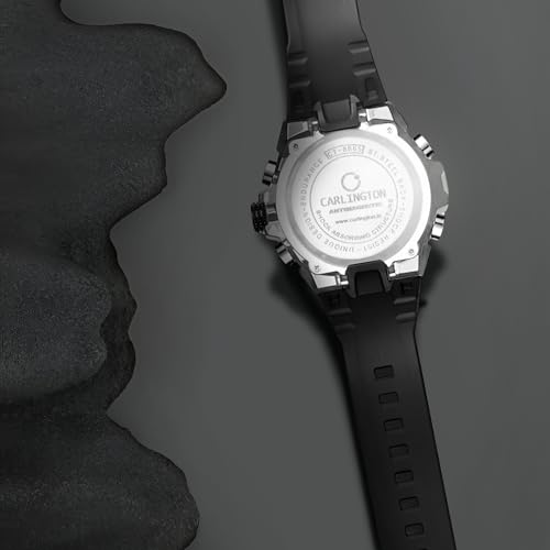 Image of Carlington Digital Sports Watch, Alarm, Stopwatch, Calendar, Water-Resistant, Shock-Resistant, Back Light Display Watch for Men