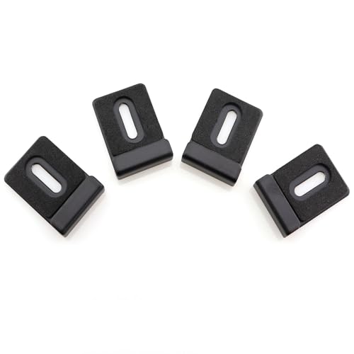 Image of 4PCS Square Mirror Holder Hardware Furniture Accessory Metal Heavy Duty Mirror Holder Clip Black 304 Stainless Steel Mirror Clip for Mirror Hook and Easels and Billboards