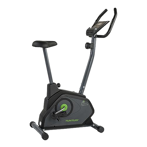 Tunturi Cardio Fit B30 Hometrainer, fietstrainer, fitnessfiets, hometrainer met lcd-scherm en tablethouder, zwart