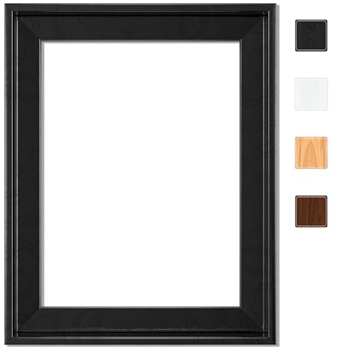 Canvas Floating Frame, Picture Wall Art Painting Frame for Finished Canvas Painting 1-1/4 Deep Picture Art Wall Decor. (Black, 12x16)