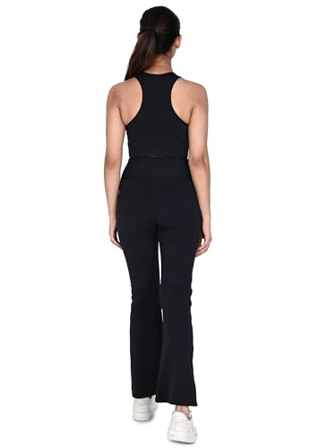 Image of SSoShHub High Waist Stretchable Gym Flair Pant, Stylish Bra and Jacket Gym wear /Active Wear Yoga Flair Pants Dance Womens Workout Tights, Jacket Top Stretchable Sportswear set