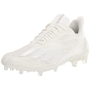 adidas Men’s Adizero Football Shoe, White/White/White, 9.5
