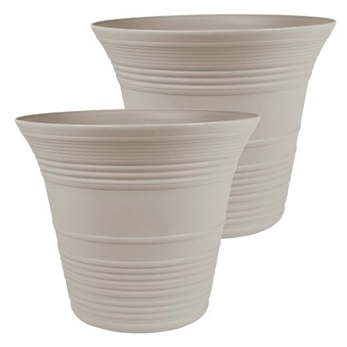 The HC Companies 16 Inch Sedona Round Self Watering Planter