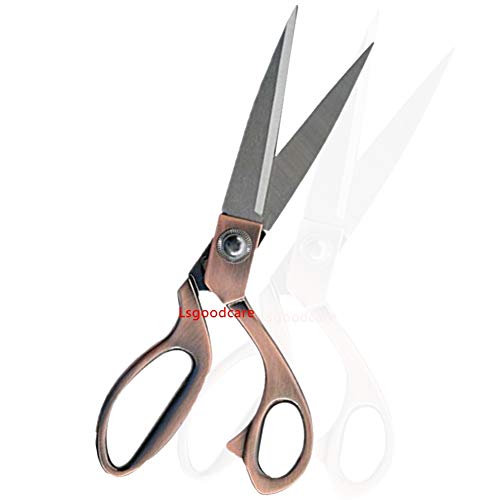 10.5 Inch Professional Heavy Duty Tailor Scissors, Sewing Multi-functional Dressmaking Shear for Fabric/Crafting/Leather Art/ect- Copper Color, Stainless Steel Material, Also Suit for Left Handed