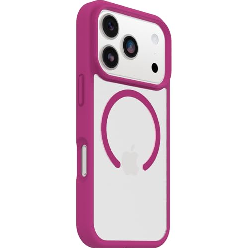 Image of OtterBox React Series MagSafe Case for iPhone 17 Pro, Shockproof, Drop Proof, Ultra-Slim, Protective Thin Case, Tested to Military Standard, Clear /Pink