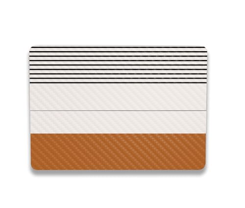 Image of MightySkins Carbon Fiber Skin Compatible with Microsoft Surface Laptop Studio 2 (2023) Full Wrap Kit - Neutral Stripes | Protective, Durable Textured Carbon Fiber Finish | Made in The USA