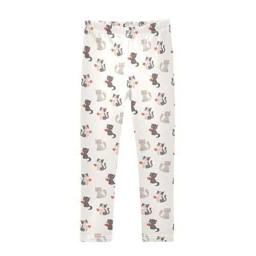 ZZKKO Girls Leggings Cute Colorful Kittens Toddler Girls Clothes Leggings for Girls Toddler Girls Leggings 3-4T