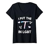 Photo Gallery donna ho messo la t in lgbt trans pride lgbt transgender maglietta con collo a v Photo Gallery donna ho messo la t in lgbt trans pride lgbt transgender maglietta con collo a v