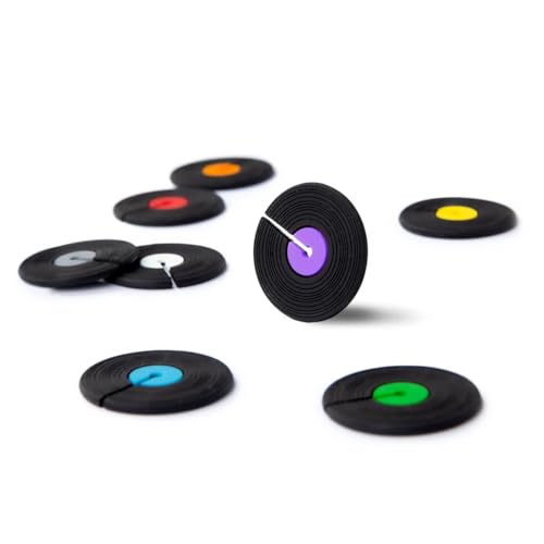 Marque-verres vinyle anti-confusion en silicone noir Balvi - 6