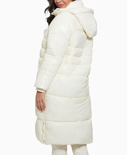 GUESS Women's Cortina Hoodie Long Puffer2
