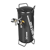 HAIGE(ハイガー) スチール製エアタンク サブタンク 縦横置き兼用 吐出口2つ タンク内塗装 オリジナルデザイン 最大圧力0.9MPa 39L ブラック