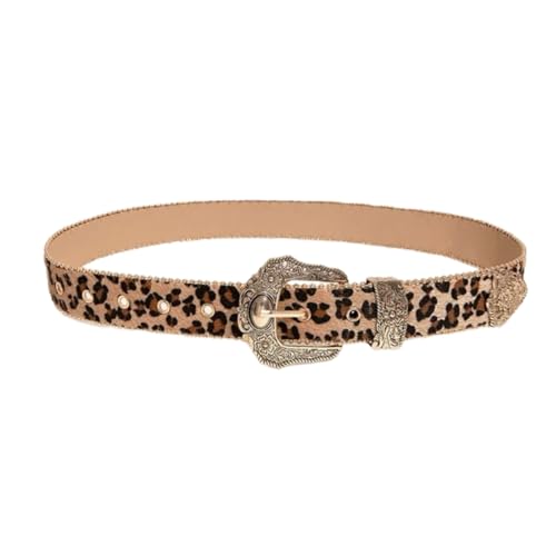 Waist Belt, Leopards Belt for Jeans Skirt Beads Trim Belt Popular Pants Belt 2000s Women Belt Clothing Waist Decoration