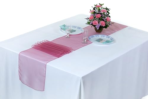 MDS 10 Pack Organza Table Runner 12 x 108 inch