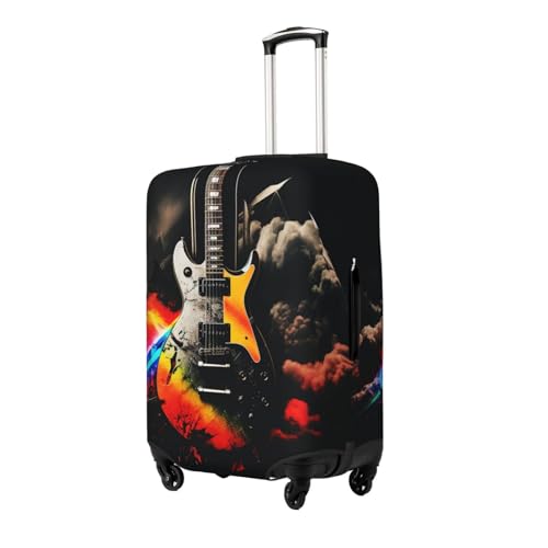 Rock Music Luggage Cover for Suitcase TSA Approved Elastic Suitcase Cover Anti-Scratch Travel Luggage Protector Cover Washable Trolley Case Cover Fit 18-32 Inch Luggage Large2