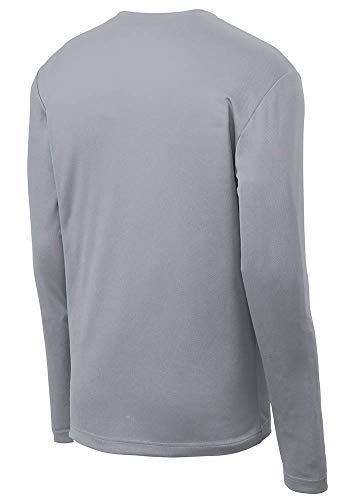 Image of DRIEQUIP Mens Moisture Wicking Mesh Texture Long Sleeve Tee Sizes XS-4XL