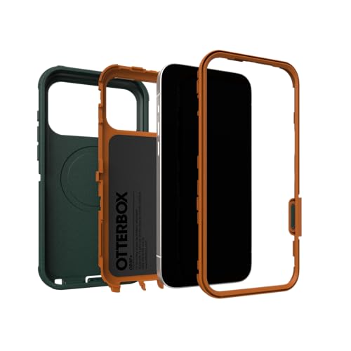 Image of OtterBox iPhone 17 Pro Max Defender Pro Series Case - Green Intrigue - Tough, Rugged & Durable iPhone Case, Snaps on MagSafe