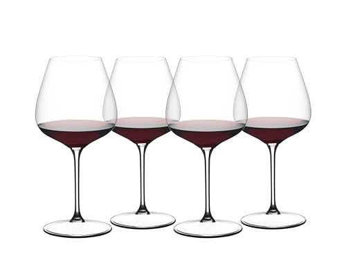 Riedel GRAPE Pinot Noir/Nebbiolo/Aperitivo - Wine & Cocktail Glass - 4 Pack - Dishwasher Save, Crystal Glass - 5424/07 US