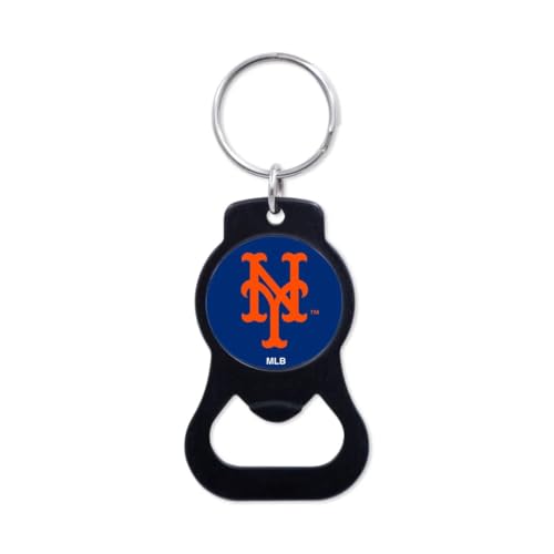 Porte-clés décapsuleur New York Mets Noir en métal pour supporter de baseball MLB