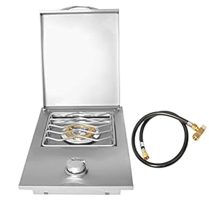 Stanbroil Built-in Stainless Steel Side Burner for Outdoor Kitchen – Liquid Propane Only