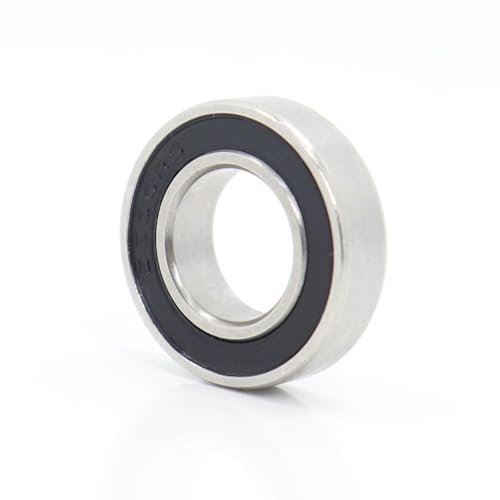 DUKUTS Bearings 6800-2RS (1 PC) 10 * 19 * 5mm 440C Stainless Steel Rings with Si3N4 Ceramic Balls Bearing S6800 S6800RS