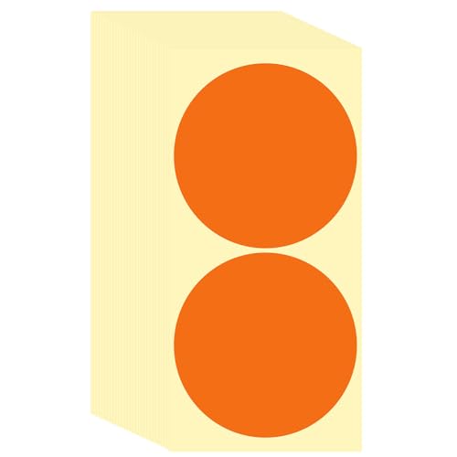Autocollants à pois colorés PATIKIL 10,2 cm orange pour tri et décoration de maison