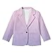 Pointodoor Dressy Blazer Jackets for Girls Notch Collar Open Front Single Button Blazers Suit Lightweight Long Sleeve Cardigan with Pocket Fashion Clothes Purple