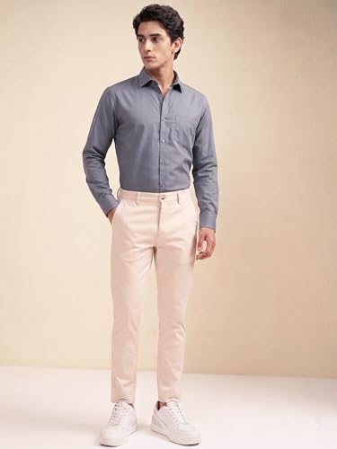 Image of Cozytton Men's Pure Cotton Solid Stylish Casual & Formal Wear Shirt | Stylish Regular Fit Full Sleeve Comfortable Office Party Trendy Shirt - Multi Color