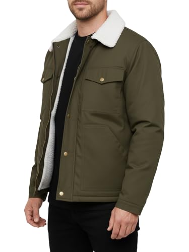 Image of URBAN BUCK Concealed Carry Jacket Men Insulated Heavy-Duty Tactical Sherpa Stealth Jacket with Pockets