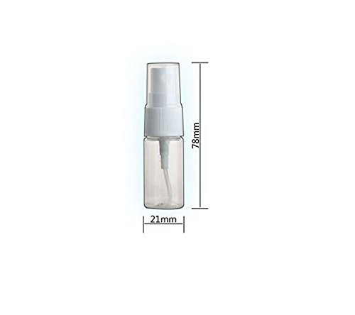 12 botellas vacías rellenables de plástico portátil con pulverizador blanco de 0.3 fl oz y frascos de perfume con frasco de perfume blanco frasco de muestra frasco de botella de aerosol de niebla fina atomizadores para agua de maquillaje (verde) 7
