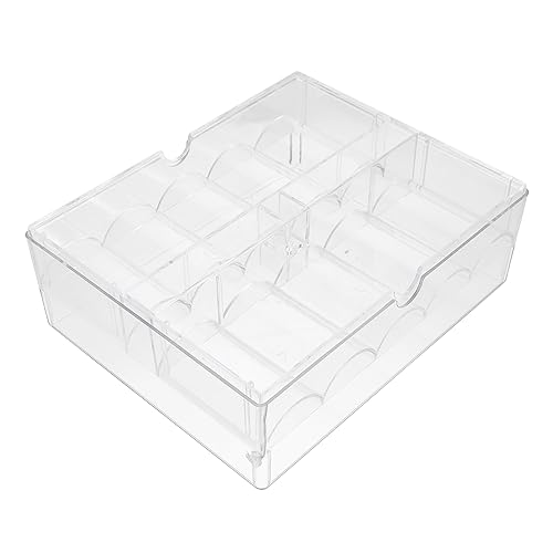 DOITOOL Transparent Poker Chips Storage Box Lightweight Acrylic Organizer for Easy Access and Quick Chip Organization for Home Games and Parties Design for Long Term