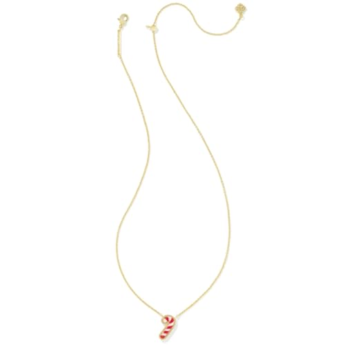Kendra Scott Candy Cane Pendant Necklace, 14k Gold Plated Brass, Fashion Jewelry for Women2